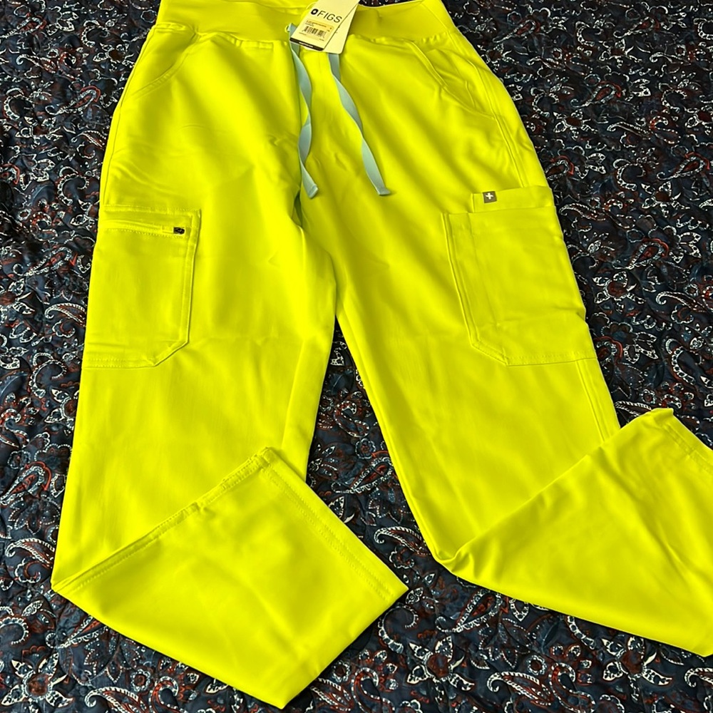 Lime green scrubs pants